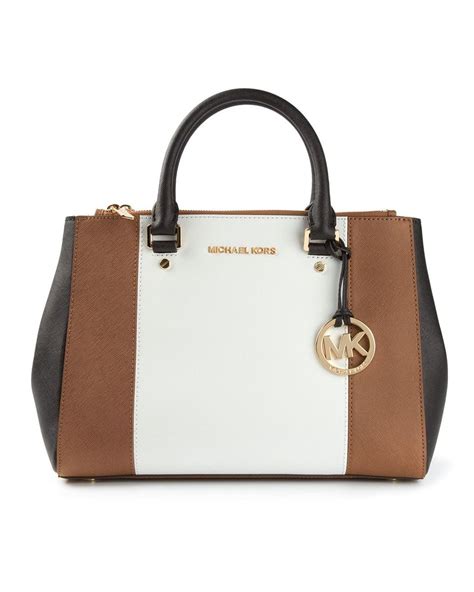 michael michael kors sutton stripe medium satchel|MICHAEL Michael Kors Sutton Center Stripe Medium Satchel.